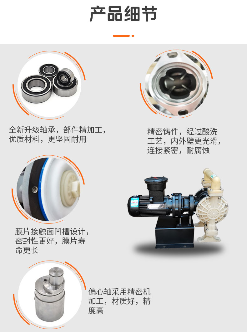 DBY氟塑料電動隔膜泵細節圖 DBY氟塑料電動隔膜泵細節圖